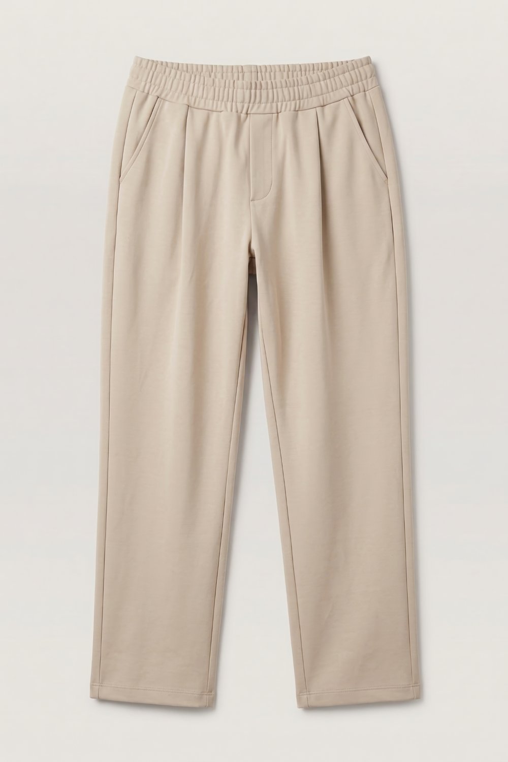 Bej Pamuk Karışımlı Relaxed Fit Pantolon