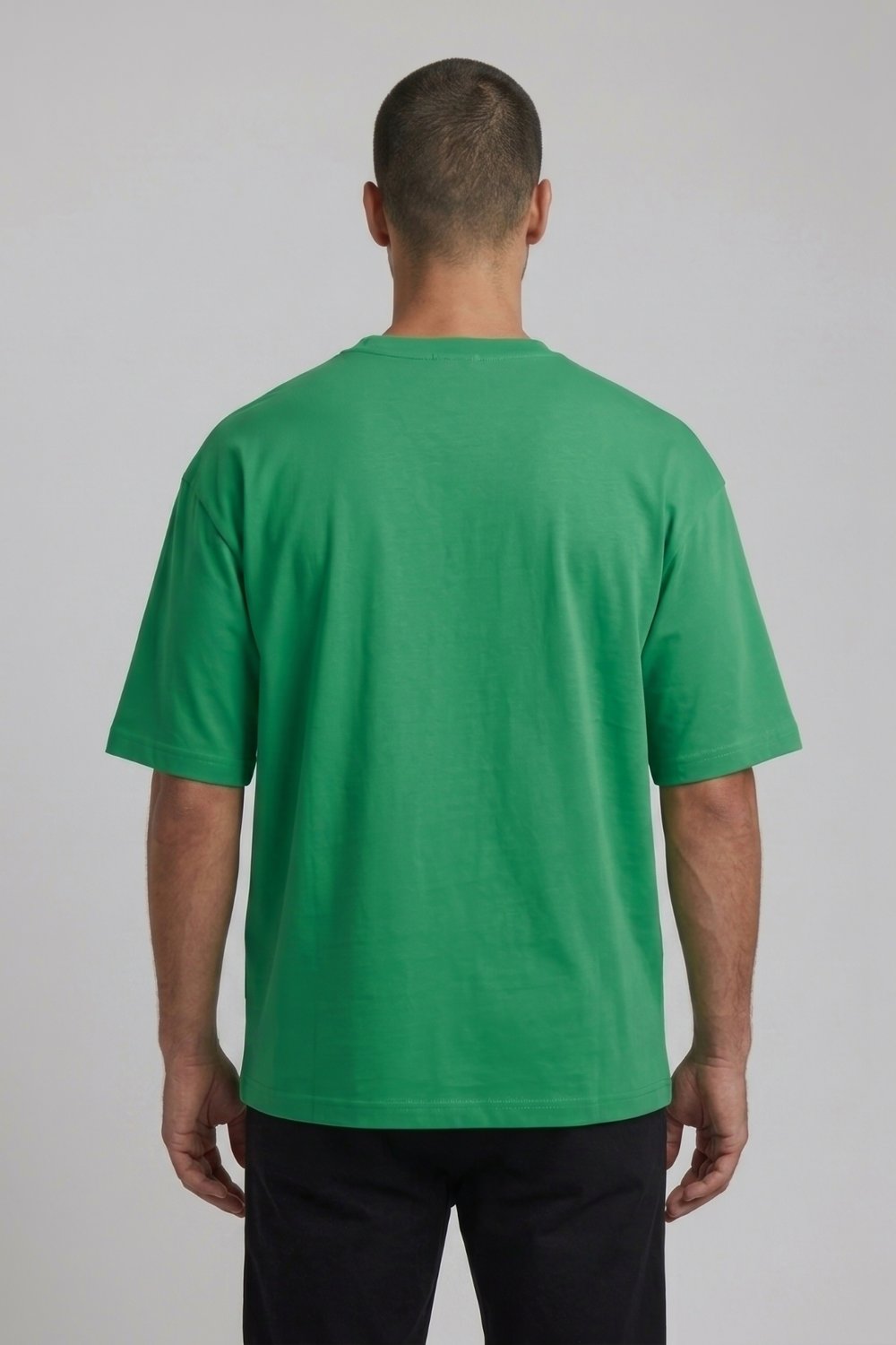 Bisiklet Yaka Yeşil T-Shirt