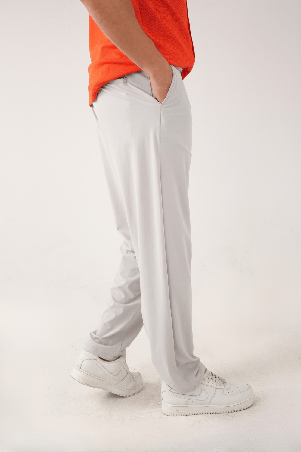 Gri Stretch Relaxed Fit Pantolon
