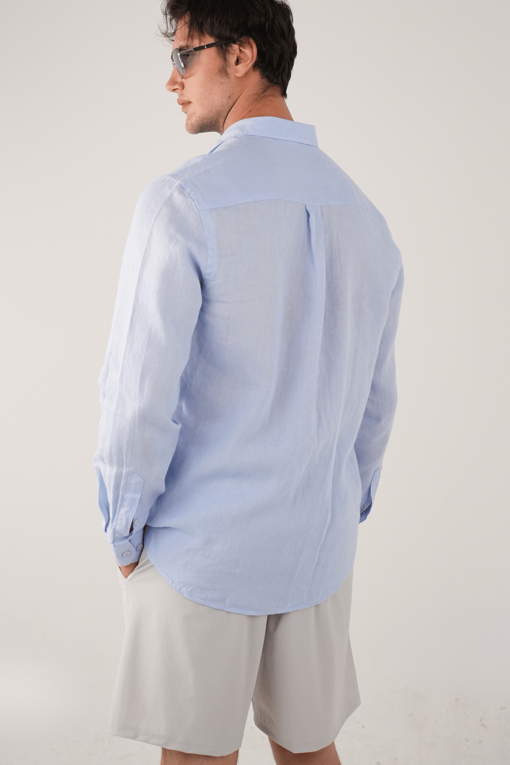 Gri Stretch Relaxed Fit Şort