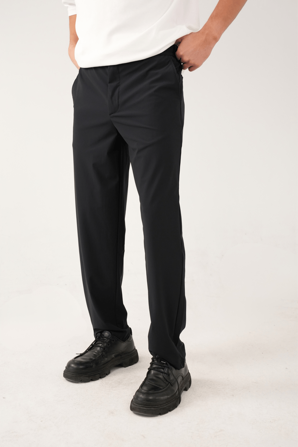 Lacivert Stretch Relaxed Fit Pantolon