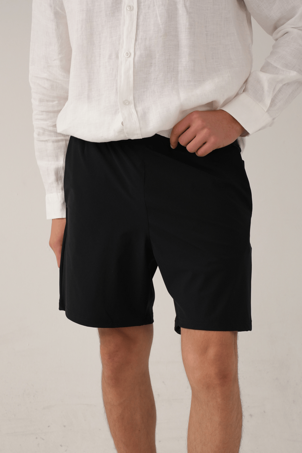 Lacivert Stretch Relaxed Fit Şort