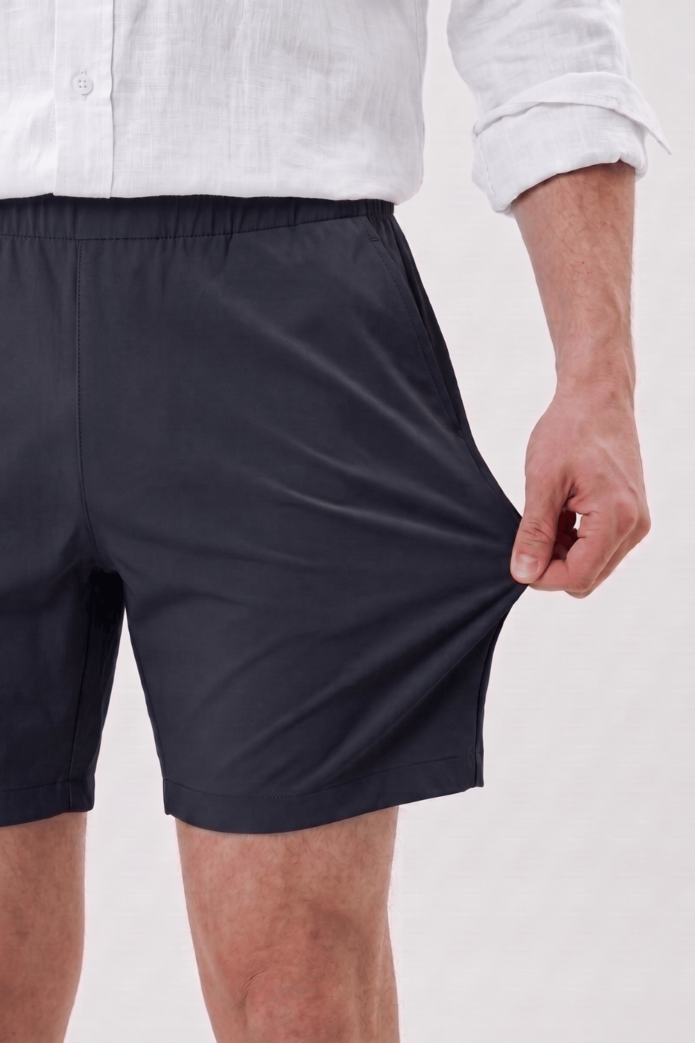 Lacivert Stretch Relaxed Fit Şort