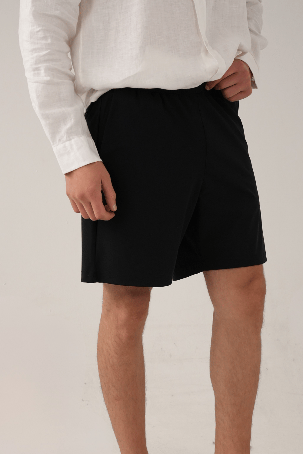 Lacivert Stretch Relaxed Fit Şort