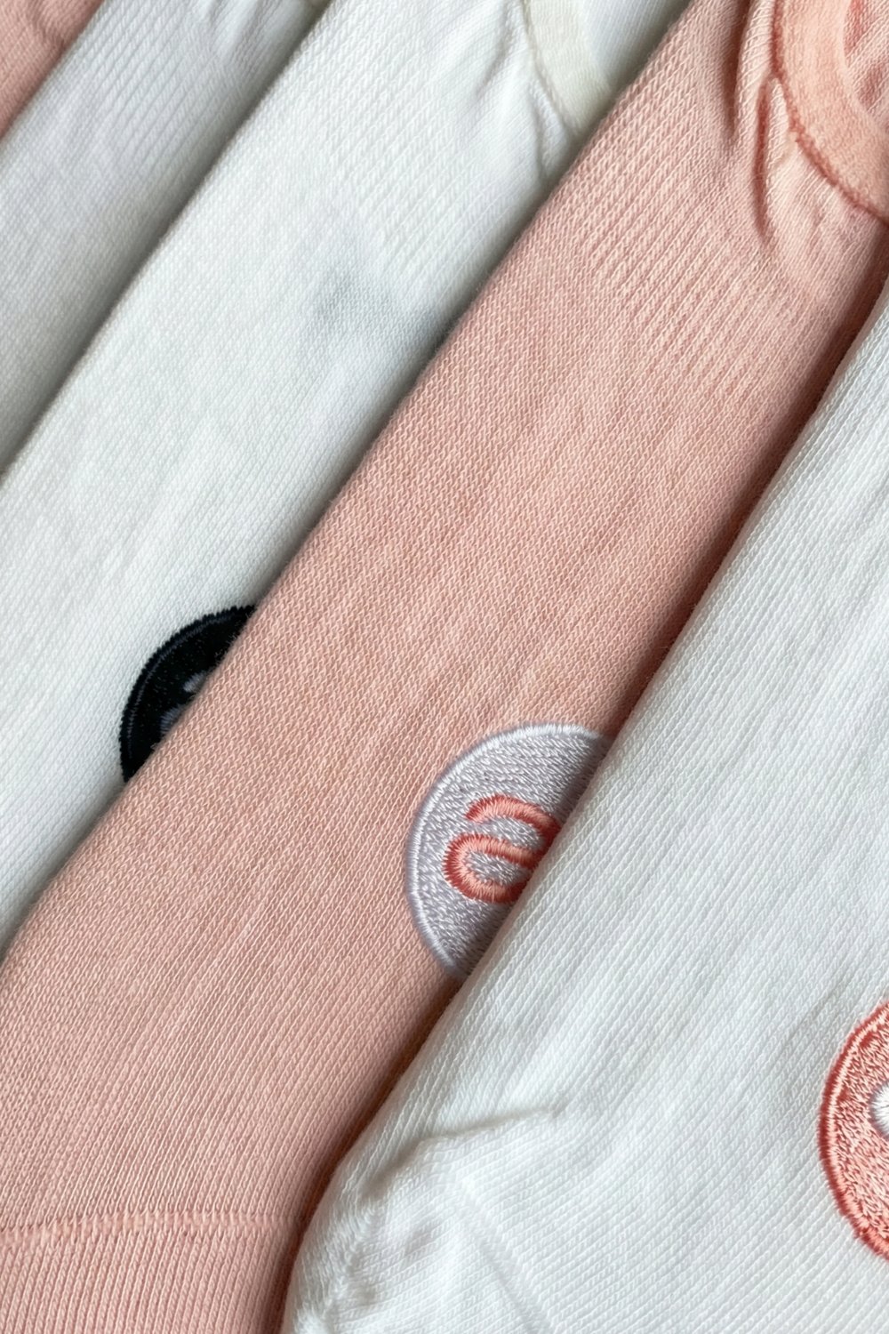 Penye Pamuk 12li Pembe Beyaz Görünmez Sneaker Çorap