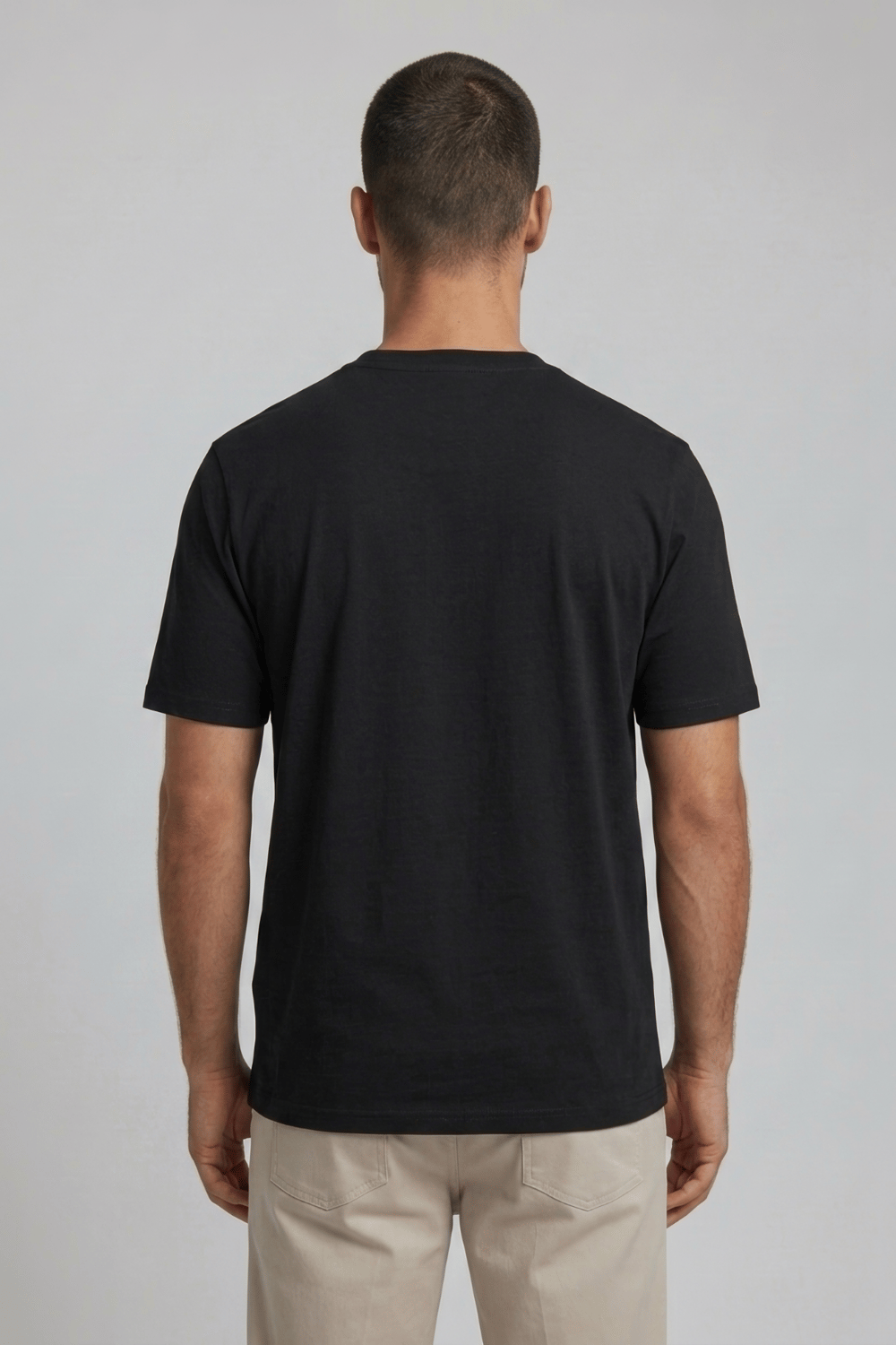 Regular Fit Siyah Pamuklu Tişört