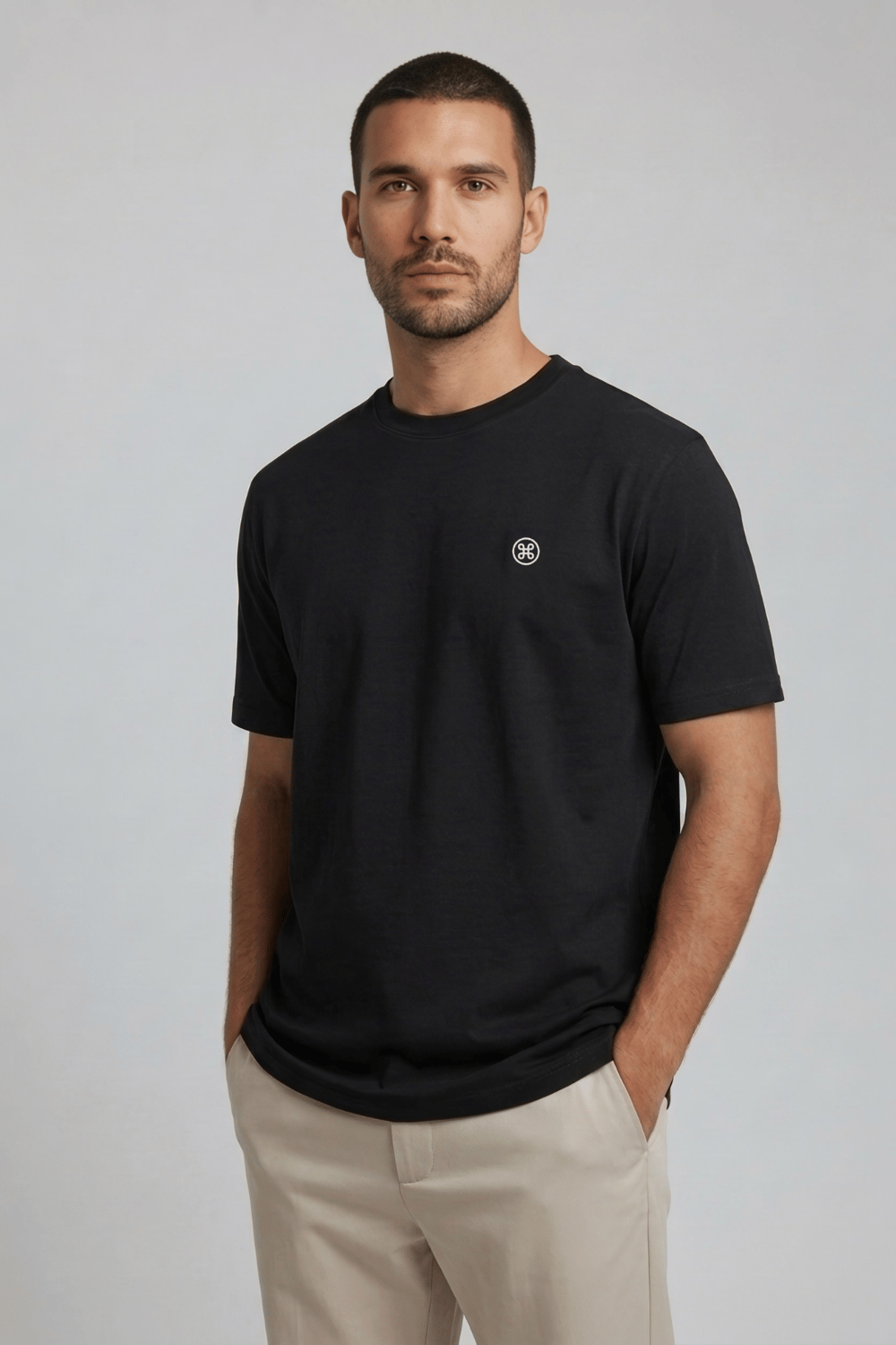 Regular Fit Siyah Pamuklu Tişört