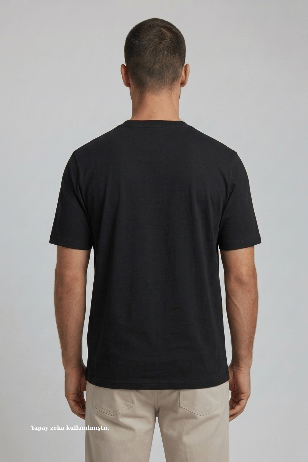 Regular Fit Siyah Pamuklu Tişört