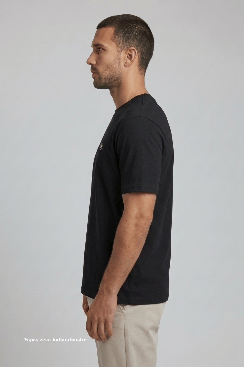 Regular Fit Siyah Pamuklu Tişört