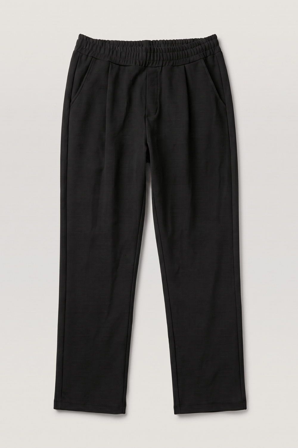 Siyah Pamuk Karışımlı Relaxed Fit Pantolon