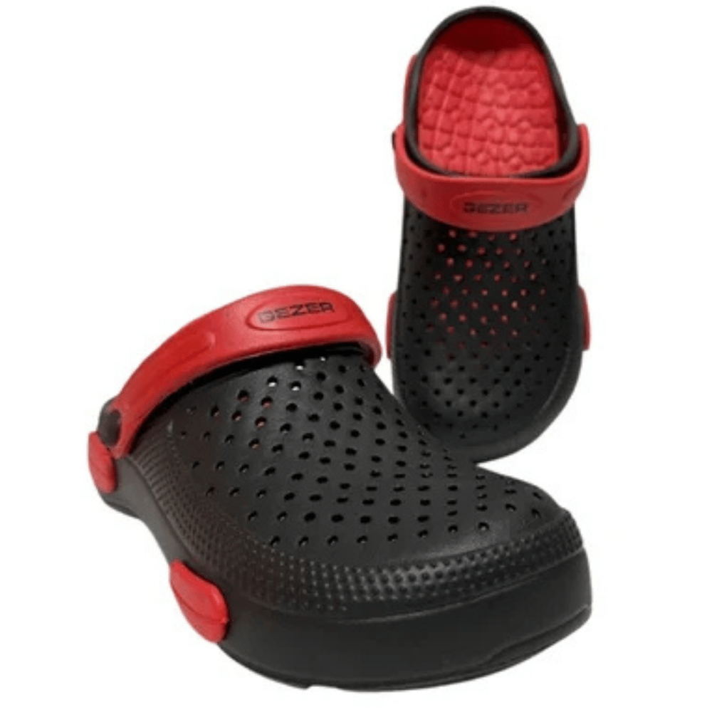 Gezer Unisex Siyah-Kırmızı Eva Taban Spor Hastane Ve Iş Terlik