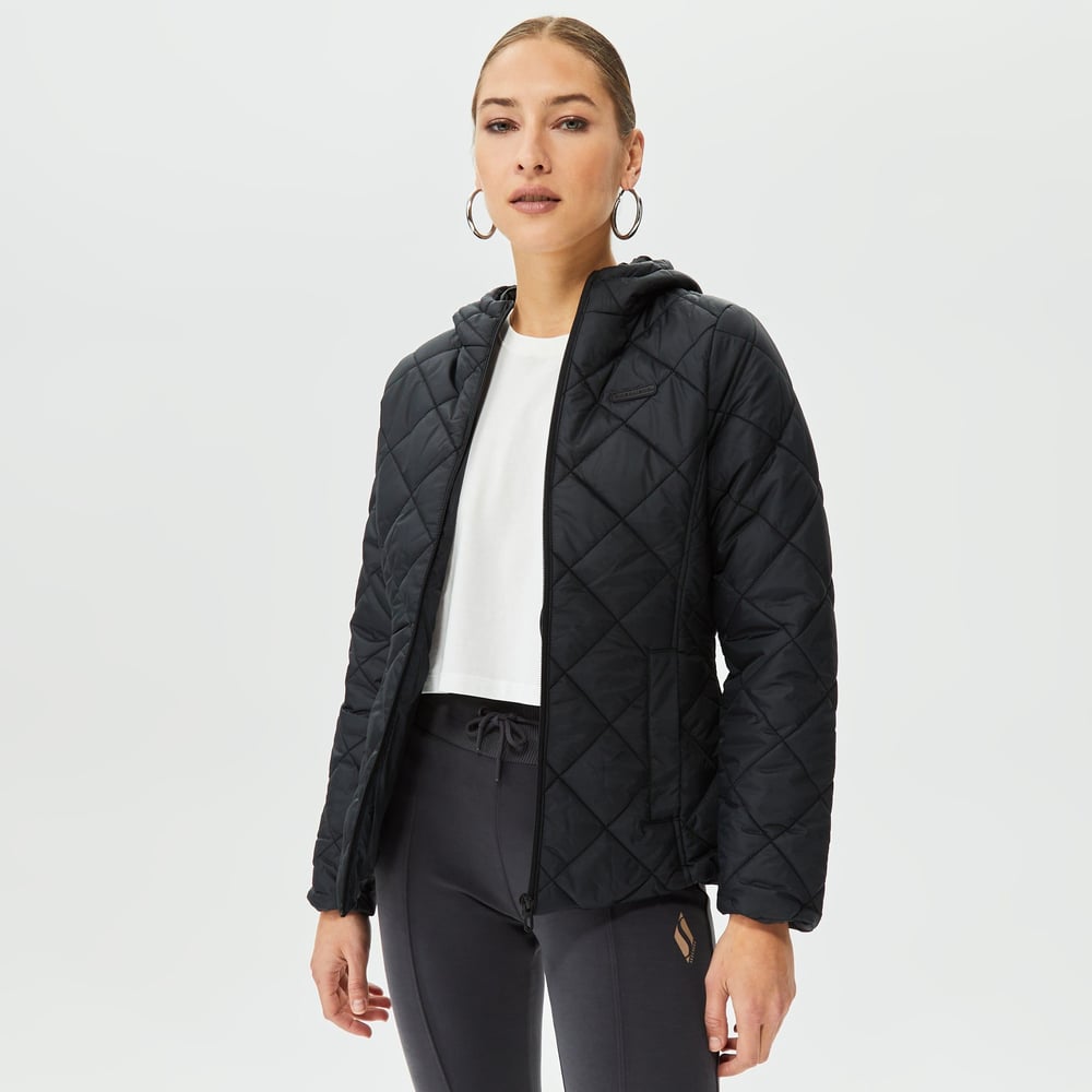 SKECHERS W CAPITONE HOODED JACKET Giyim Kadın