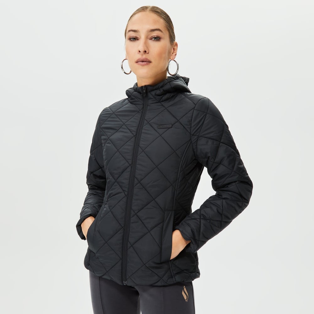 SKECHERS W CAPITONE HOODED JACKET Giyim Kadın