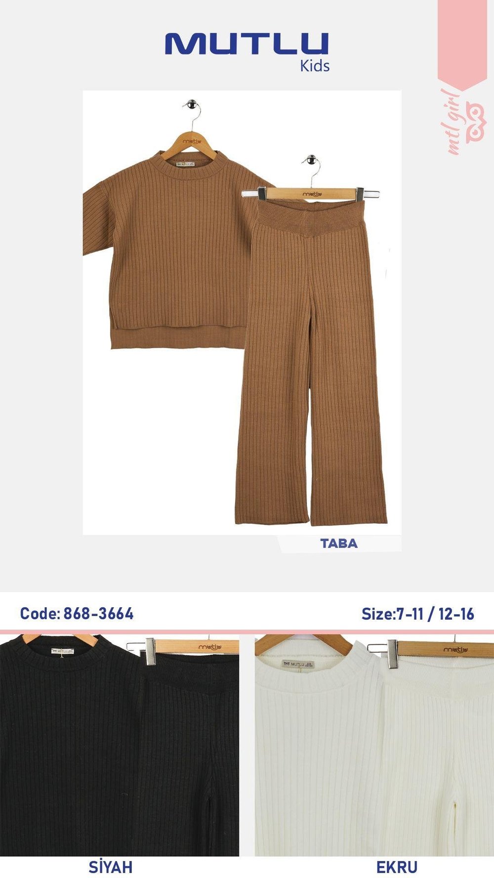 İNCE FİTİLLİ KIZ TRİKO TAKIM