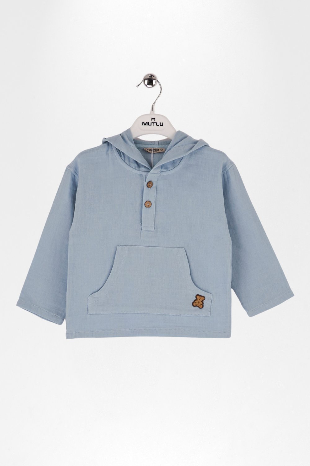 KAPŞONLU ERKEK MÜSLİN GÖMLEK