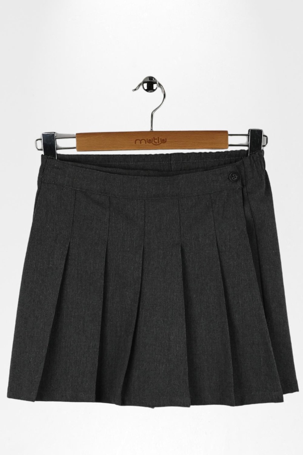 PİLELİ KIZ OKUL ŞORT ETEK