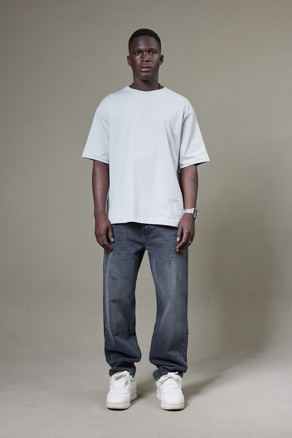 ANTRASİT YIRTIK DETAYLI BAGGY PANTOLON 5192-6