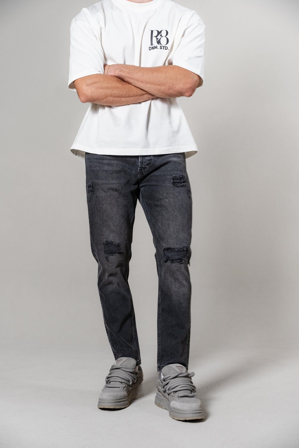 ANTRASİT YIRTIKLI BOYFRIEND JEAN R8-5083-D