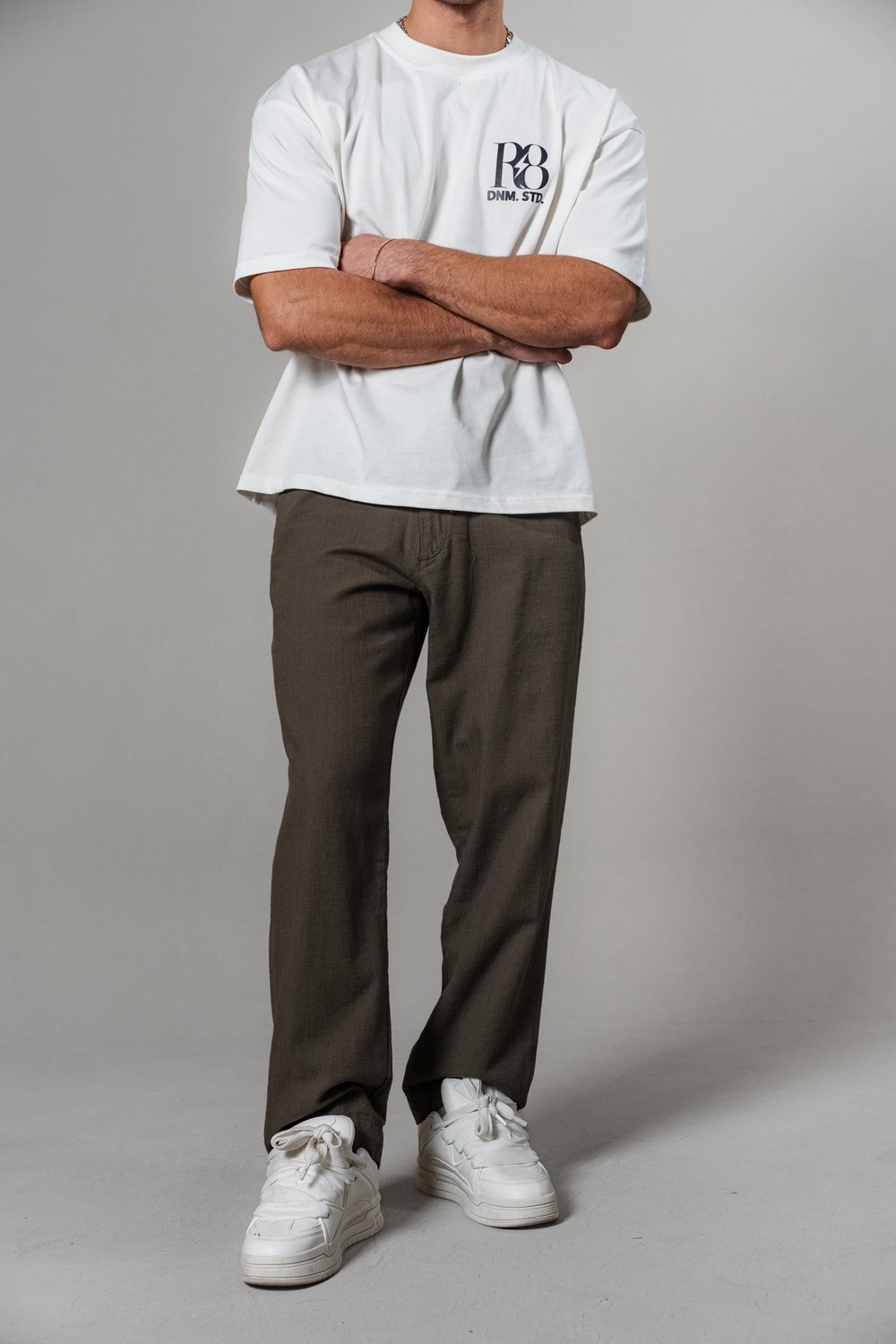 BAGGY HAKİ KETEN PANTOLON R8-5086-3