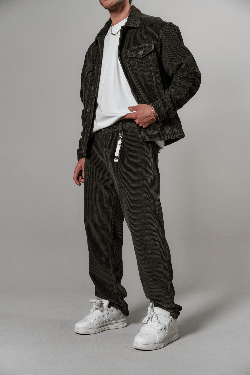 HAKİ KADİFE BAGGY PANTOLON R8-5127-2