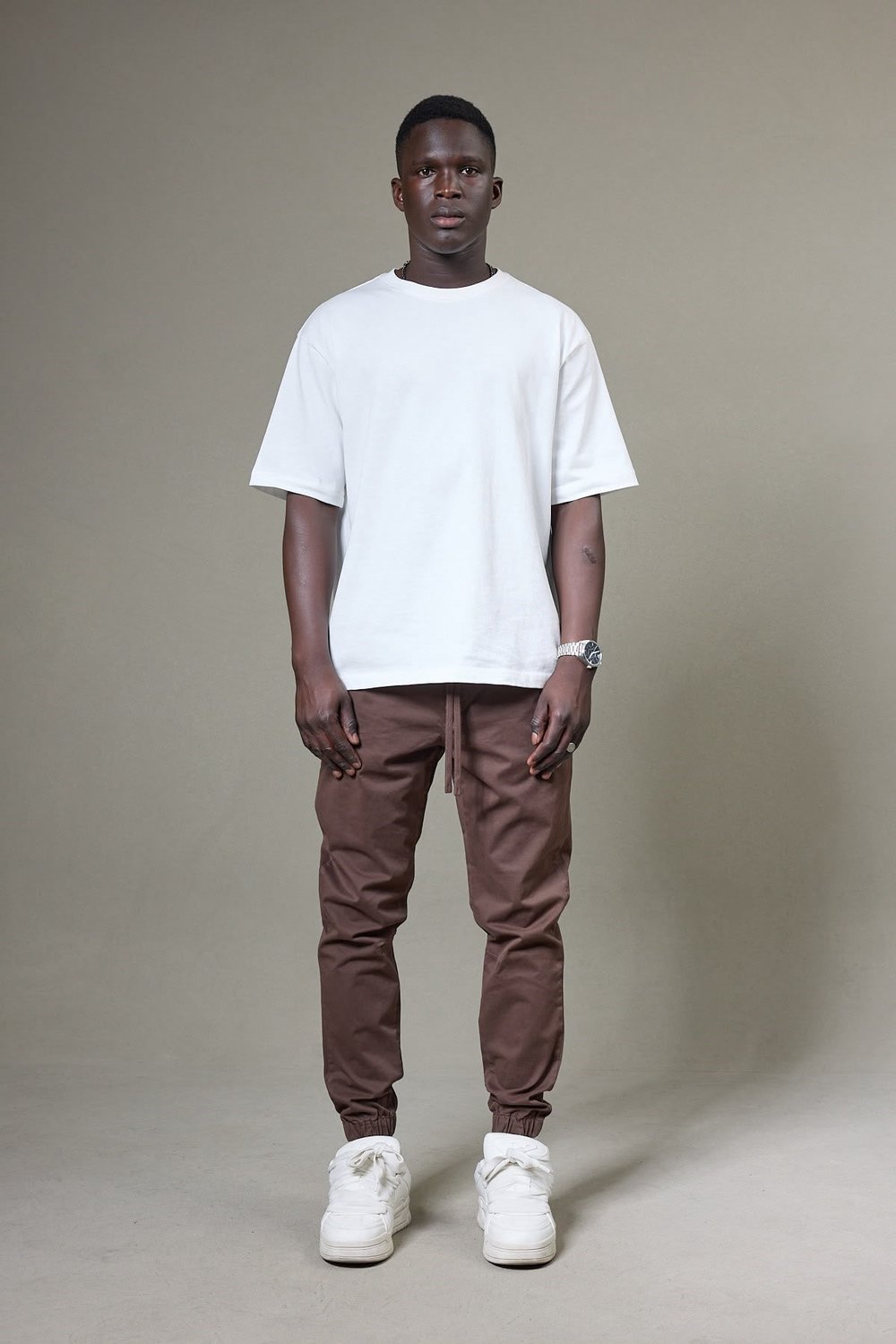 KAHVERENGİ GABARDİN JOGGER PANTOLON 5133-1