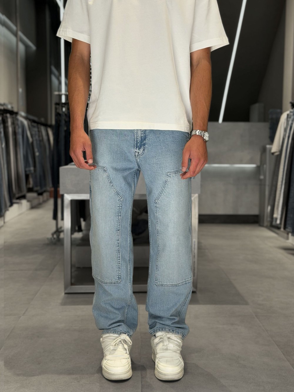 MAVİ MODELLI BAGGY PANTOLON 5142-5