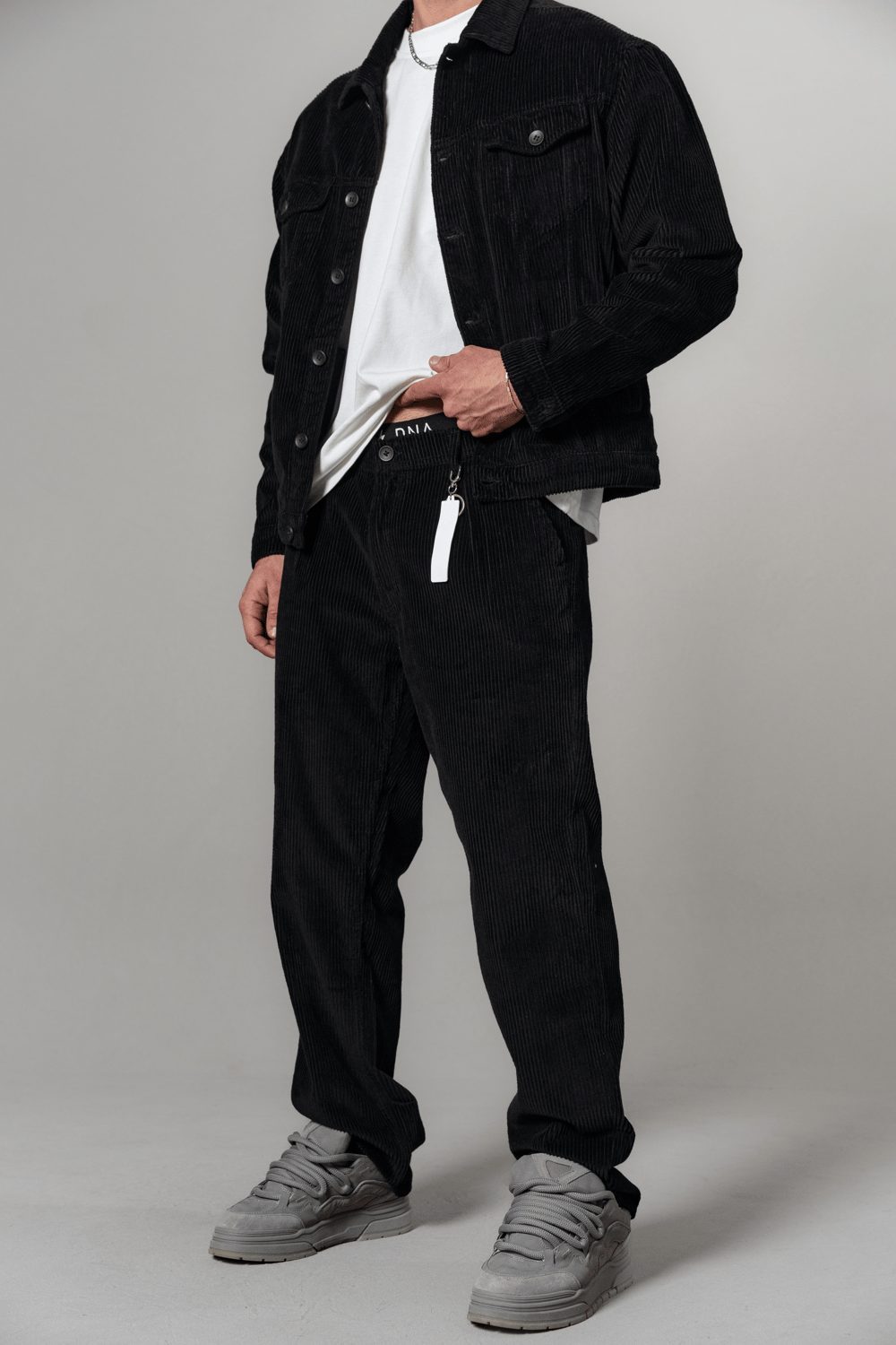 SİYAH KADİFE BAGGY PANTOLON R8-5127