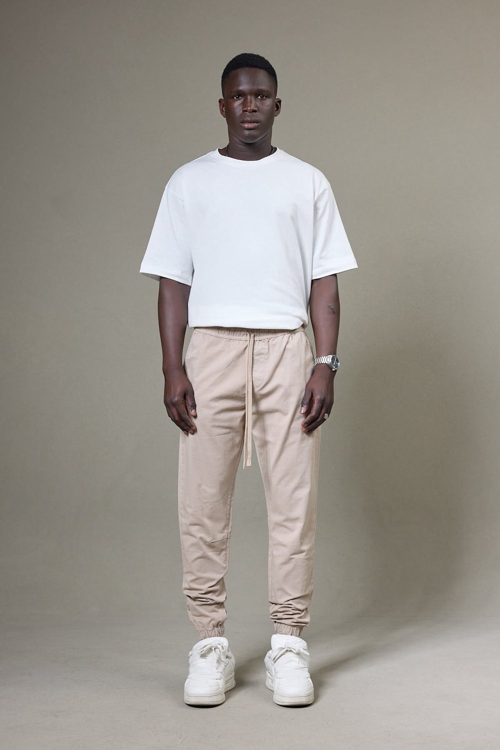 VİZON RENK GABARDİN JOGGER PANTOLON 5133-2