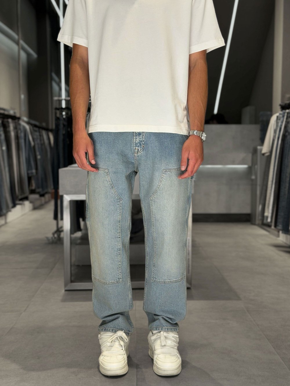 YESIL TINTLI MODELLI BAGGY PANTOLON 5142-4