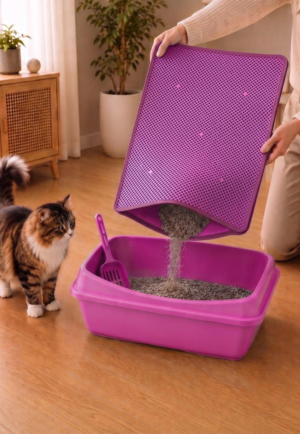  Elekli Kedi Tuvaleti Önü Paspası