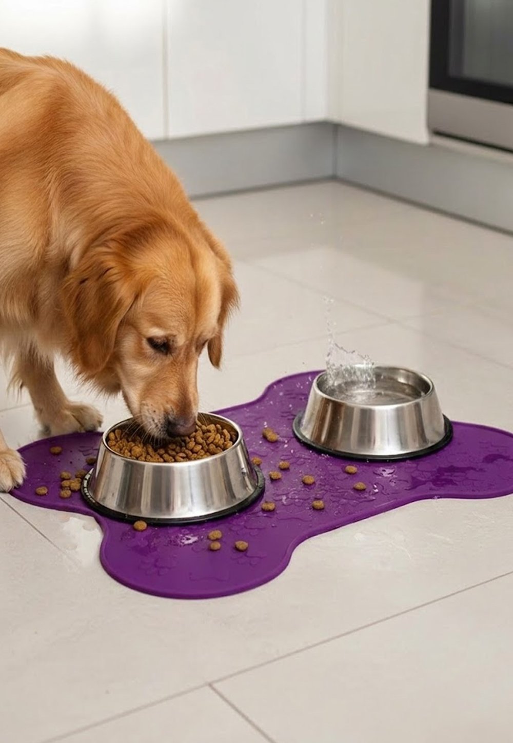 %100 Silikon Kaymaz Köpek Mama Matı