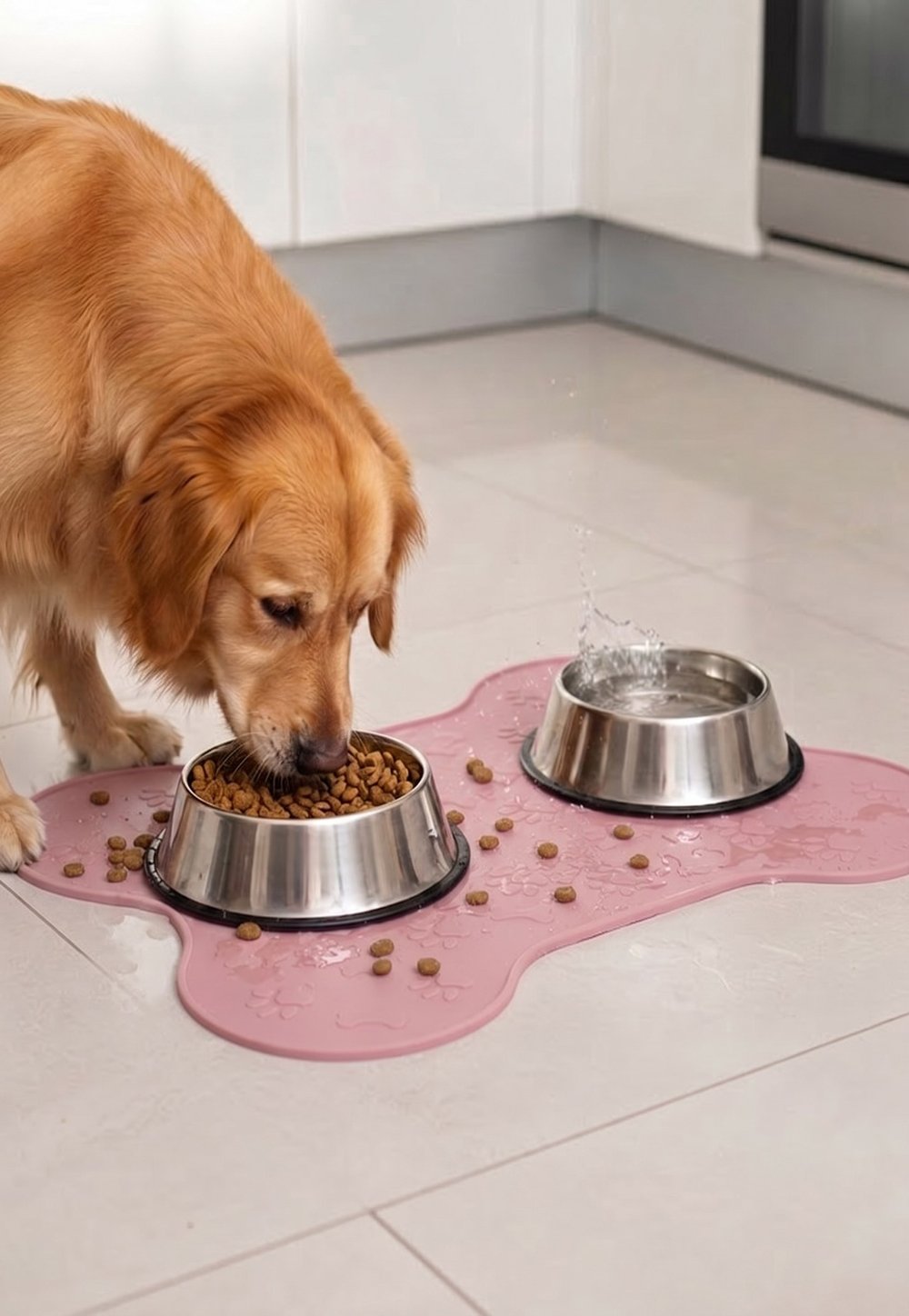 %100 Silikon Kaymaz Köpek Mama Matı
