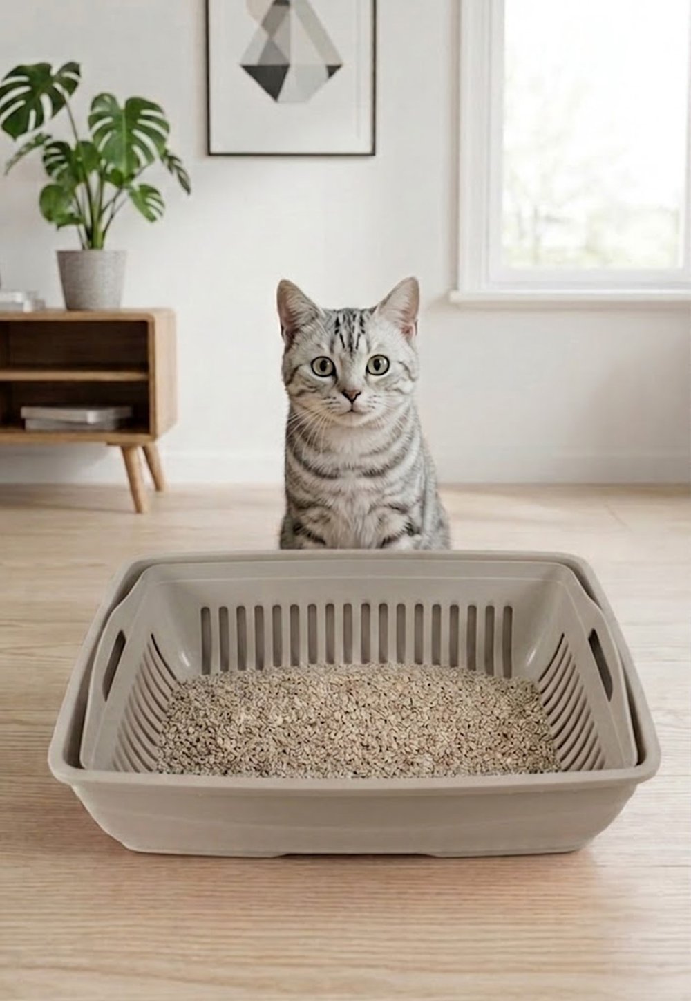 Elekli Açık Kedi Tuvaleti