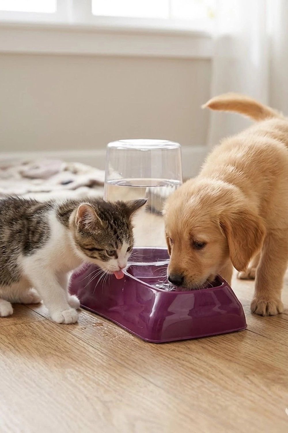 Hazneli Kedi Köpek Su ve Mama Kabı 1,75 LT