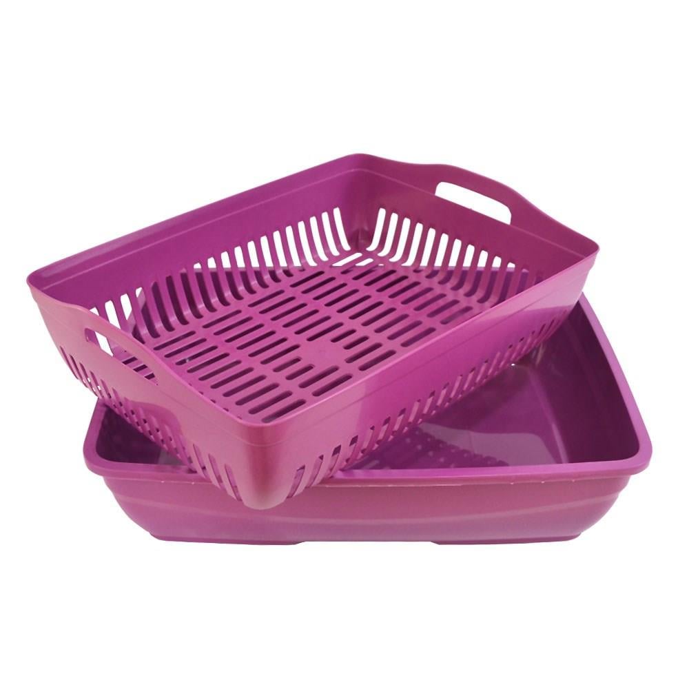 Kapalı Kedi Tuvaleti Eleği Alt Tabla