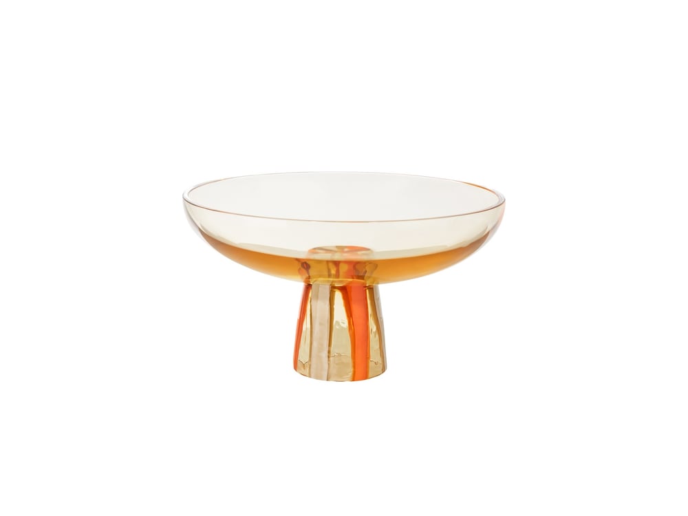 Ayaklı Kase 30 cm Stripes Orange