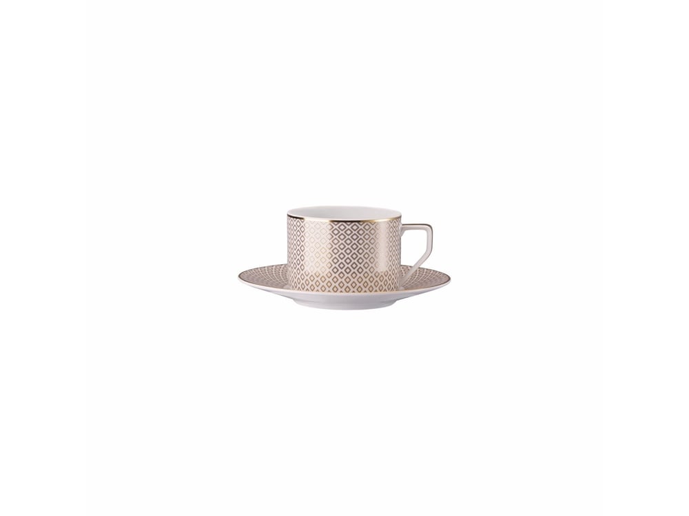 Çay Fincan-Tabak Carreau Beige