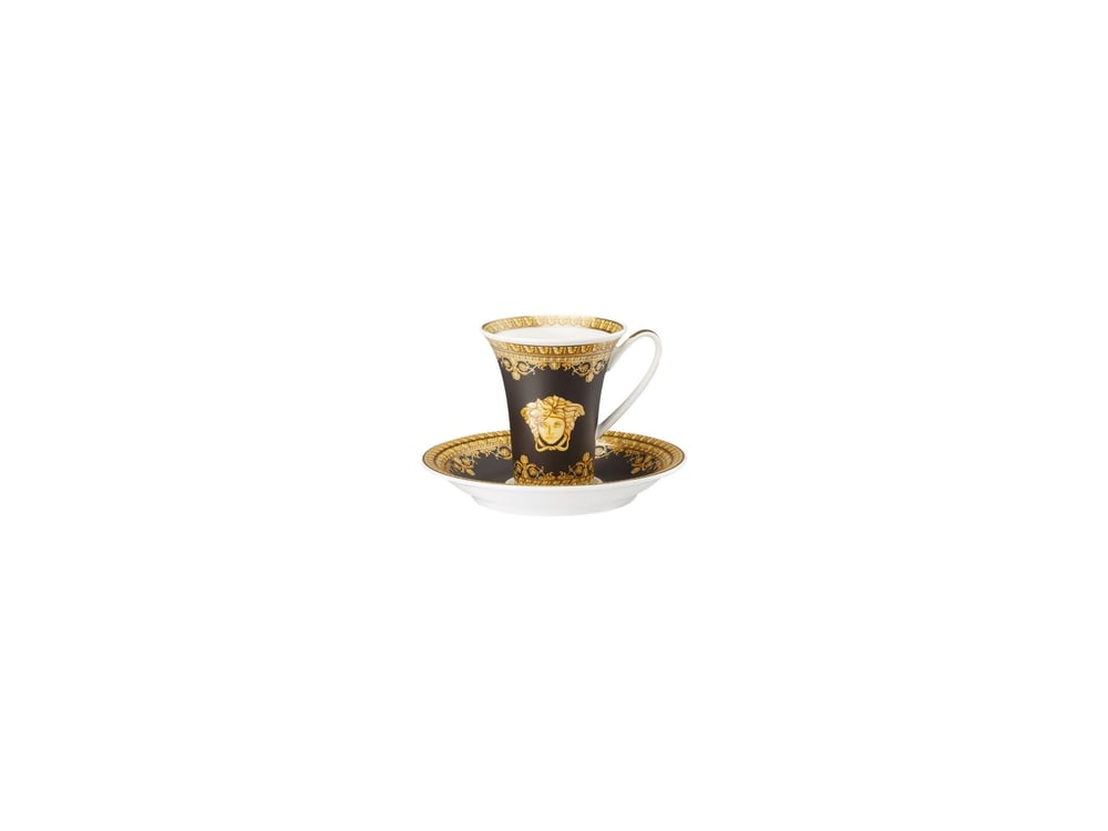 Espresso Fincan-Tabak Baroque Nero