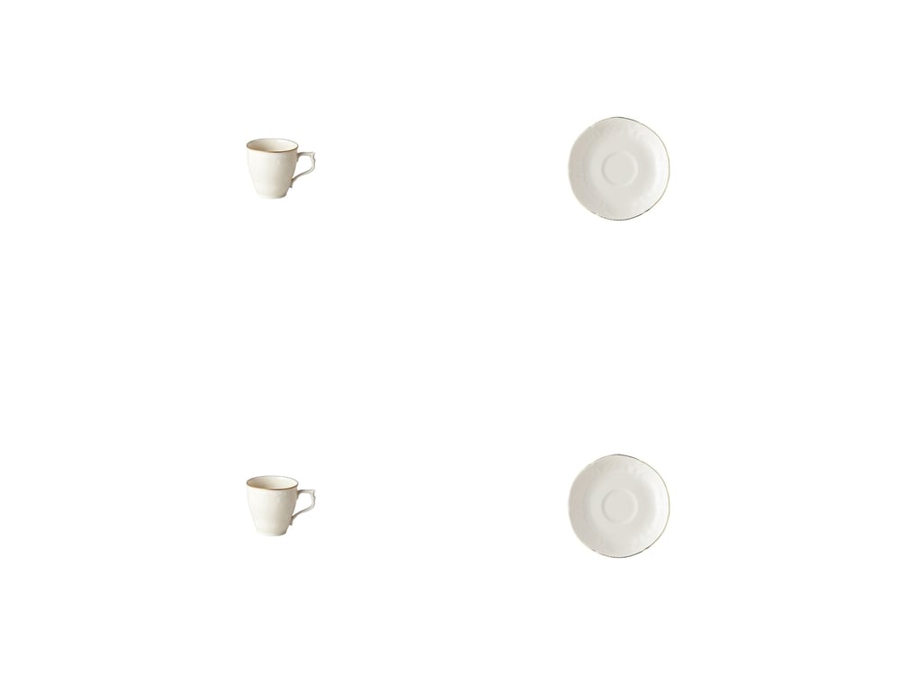 Espresso Set 4 Parça Sanssouci Elfenbein Gold