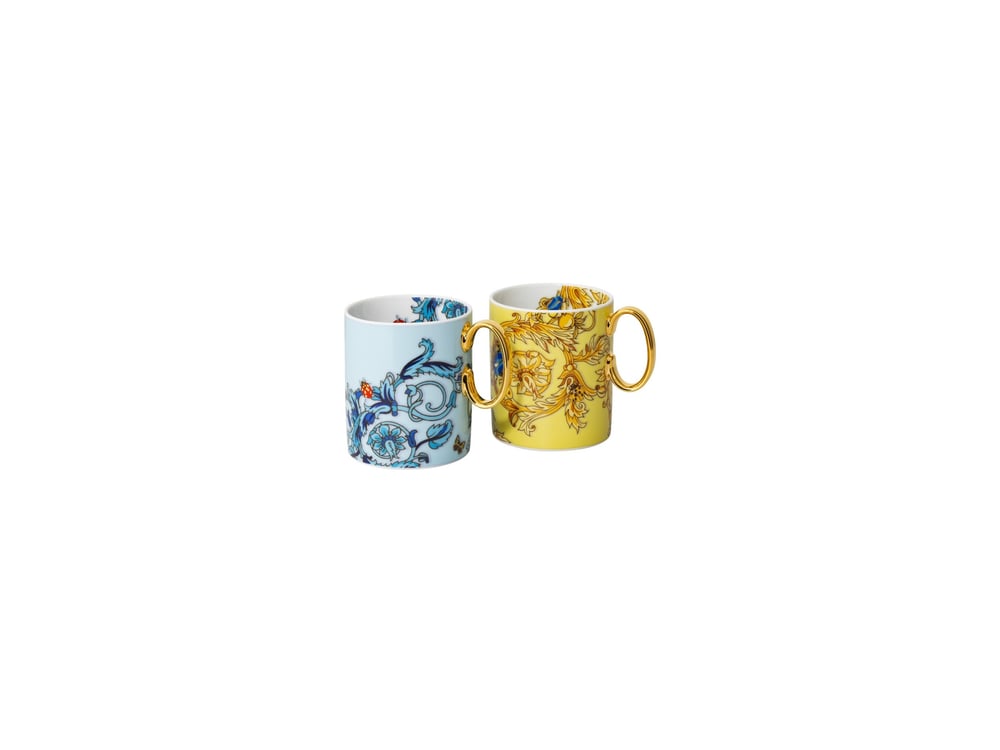 Kahve Kupa 2 li Set Le Jardin Blue Yellow