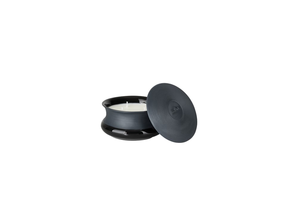 Kapaklı Mumluk-Kokulu Mum Wirkkala Black Viiva Large