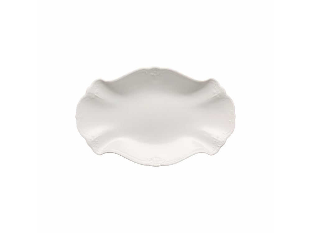 Oval Servis 23 cm Baronesse Weiss