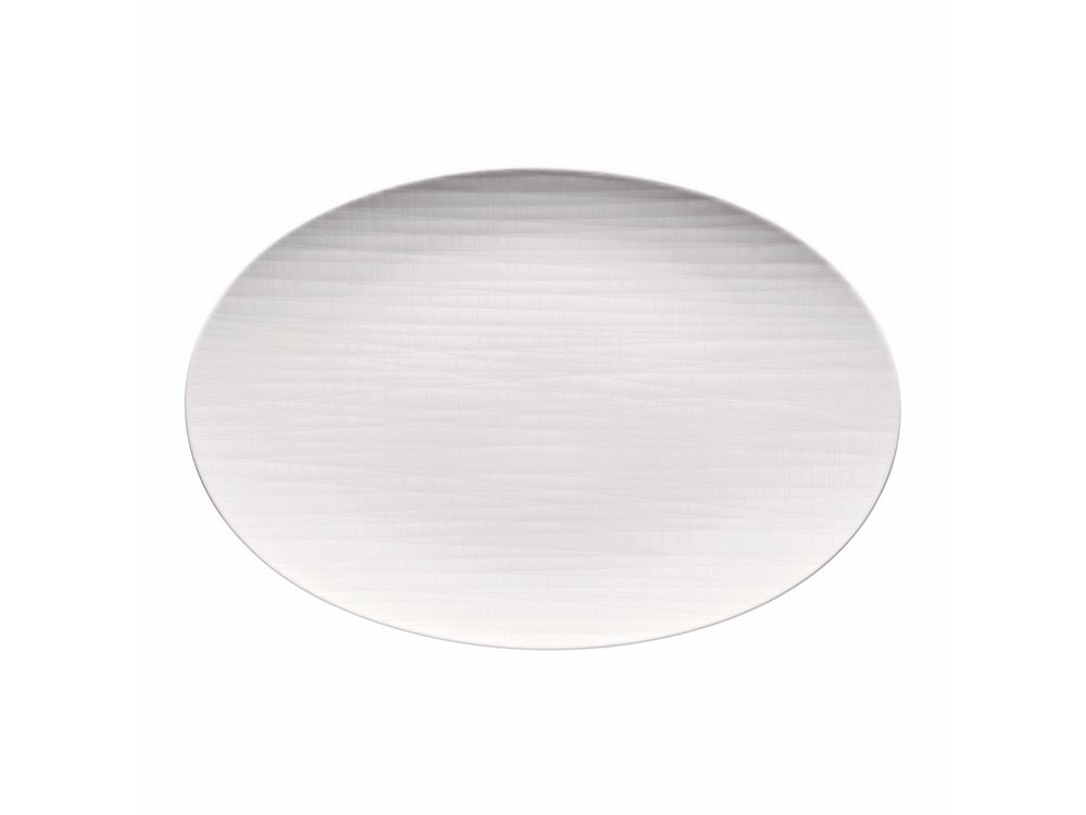 Oval Servis 34 cm Mesh White