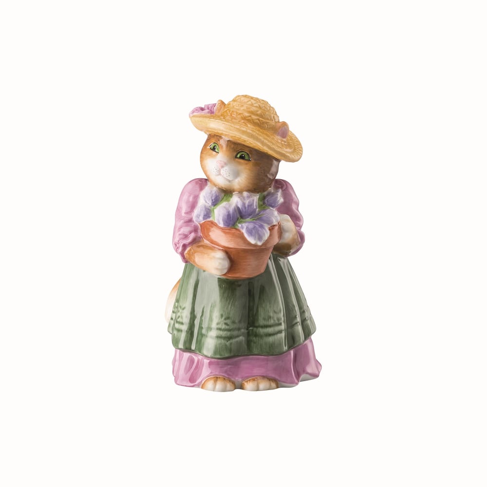 Porselen Figür Lady cat