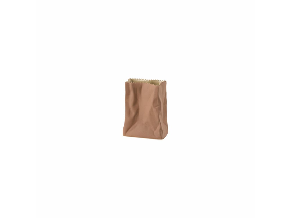 Vazo 10 cm Bag Vase Kahverengi