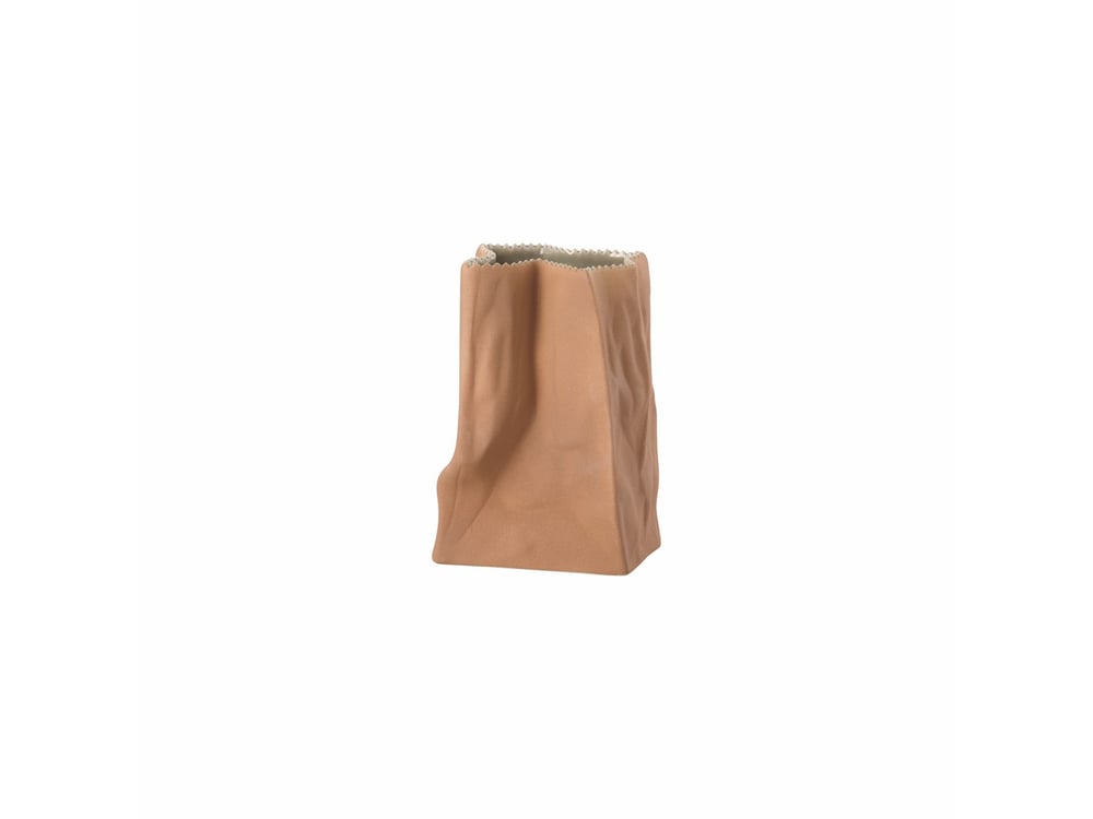 Vazo 14 cm Bag Vase Kahverengi