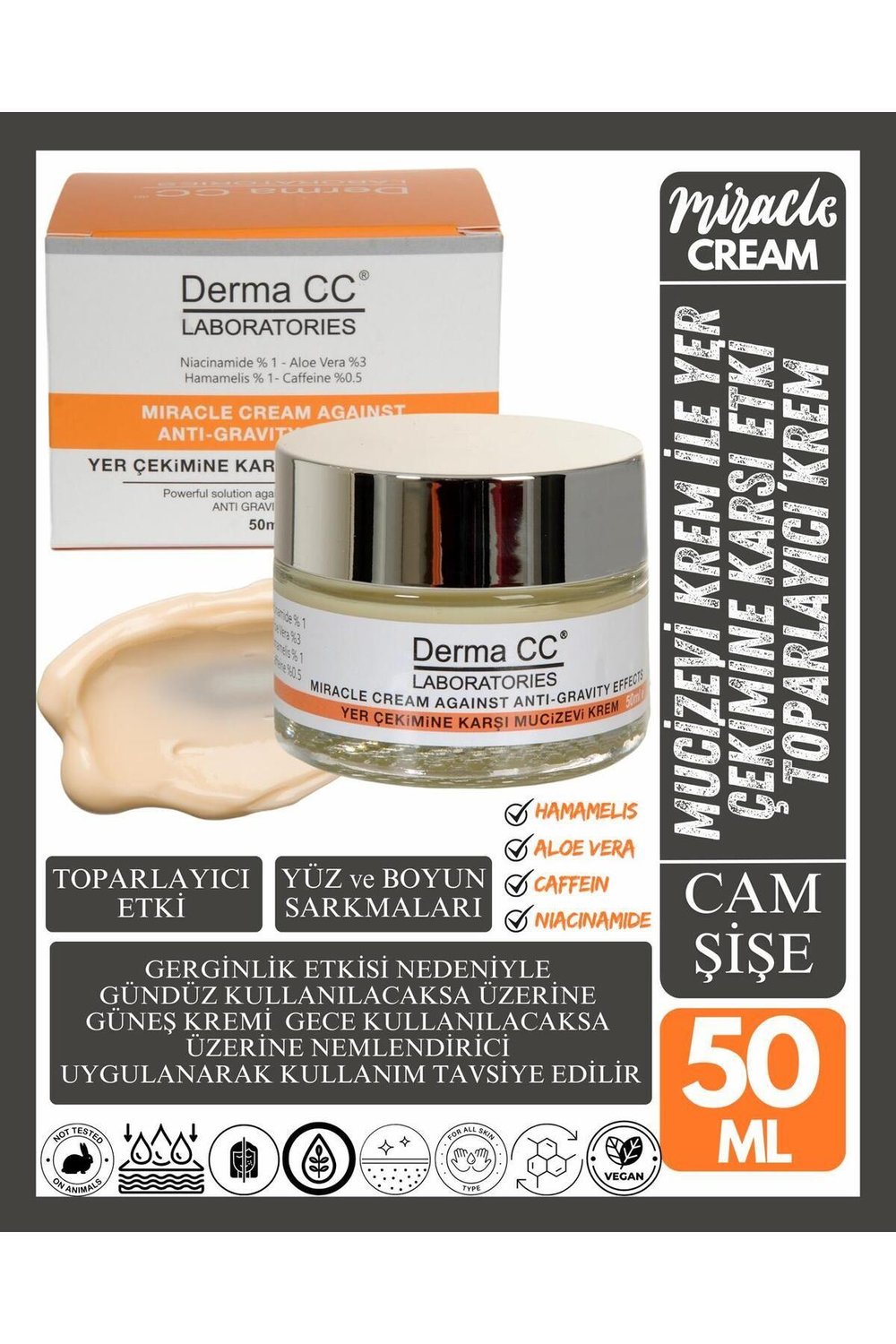 Derma Cc Yer Çekimine Karşı Mucizevi Krem 50 ml