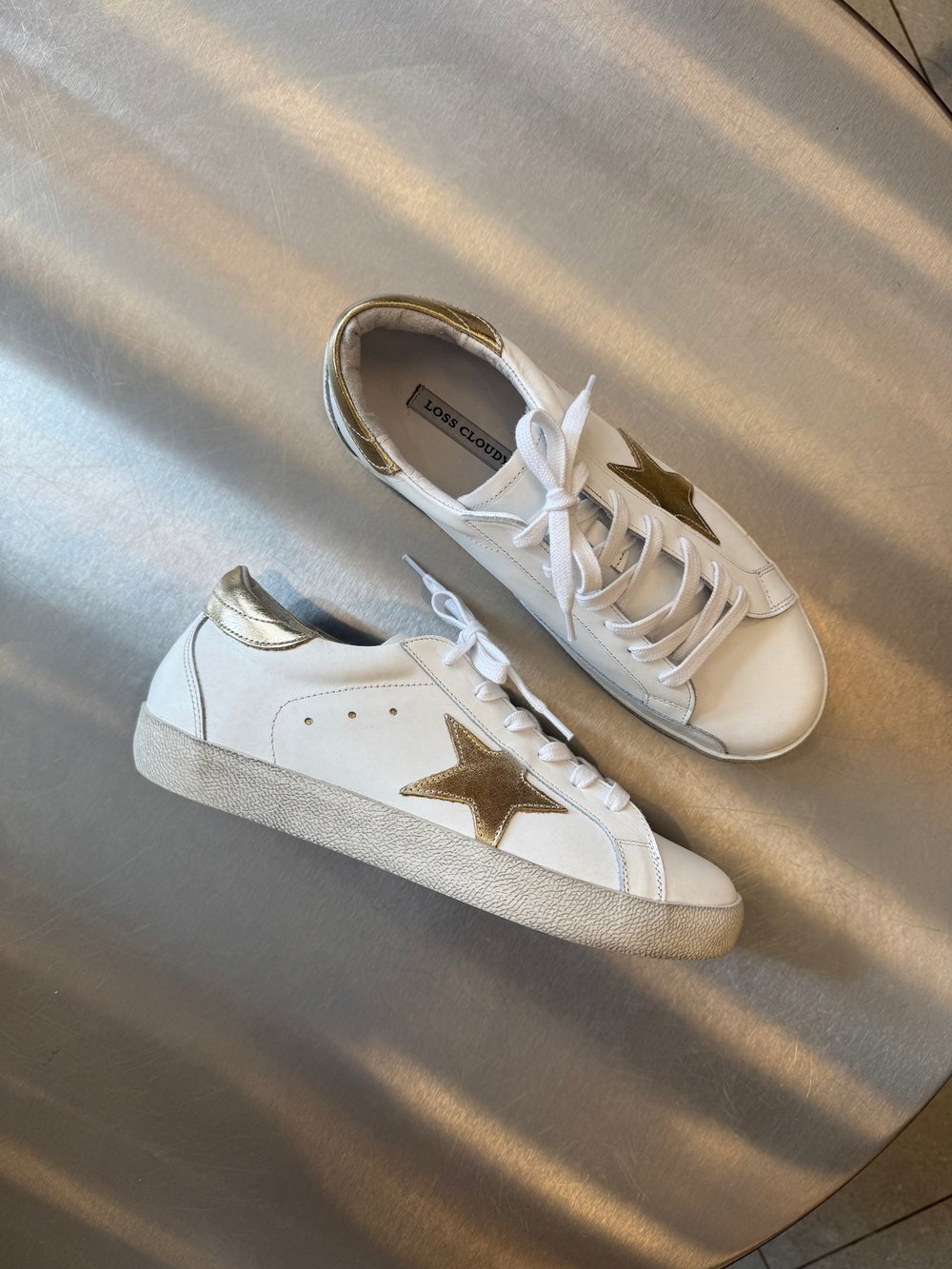 GOLD YILDIZ DETAYLI BEYAZ SNEAKER