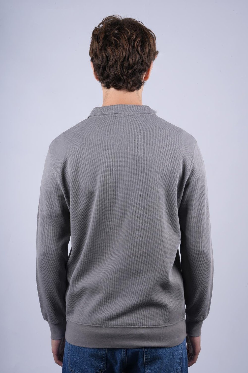 JS Polo Yaka Fermuarlı J Waffle Sweat