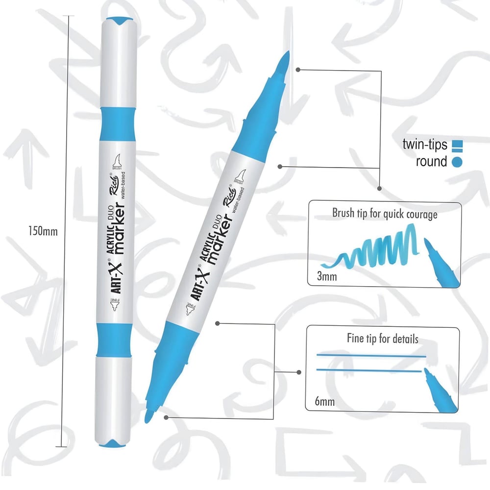 ART-X ACRYLIC MARKER DUO 24 LÜ SET